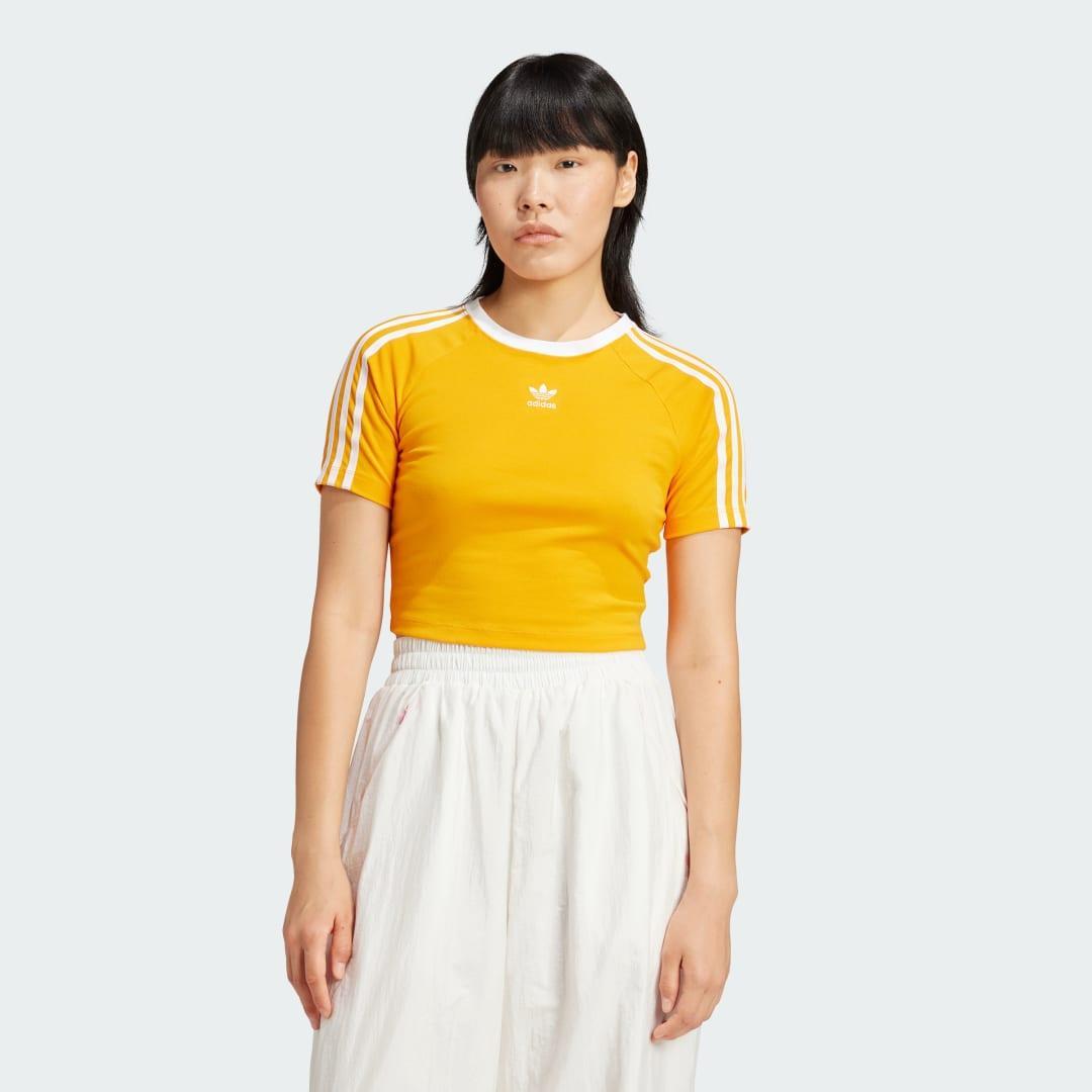 adidas Originals Crop Baby Tee in Black at Nordstrom, Size X-Small Product Image