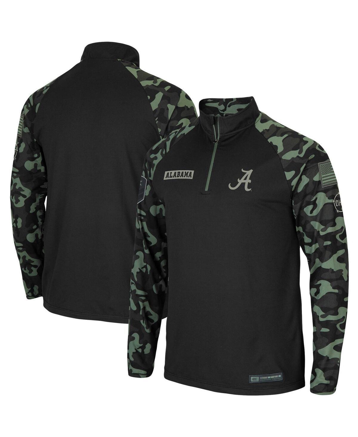 Men's Colosseum Black UCF Knights OHT Military Appreciation Take Flight Raglan Quarter-Zip Jacket, Size: 2XL Product Image