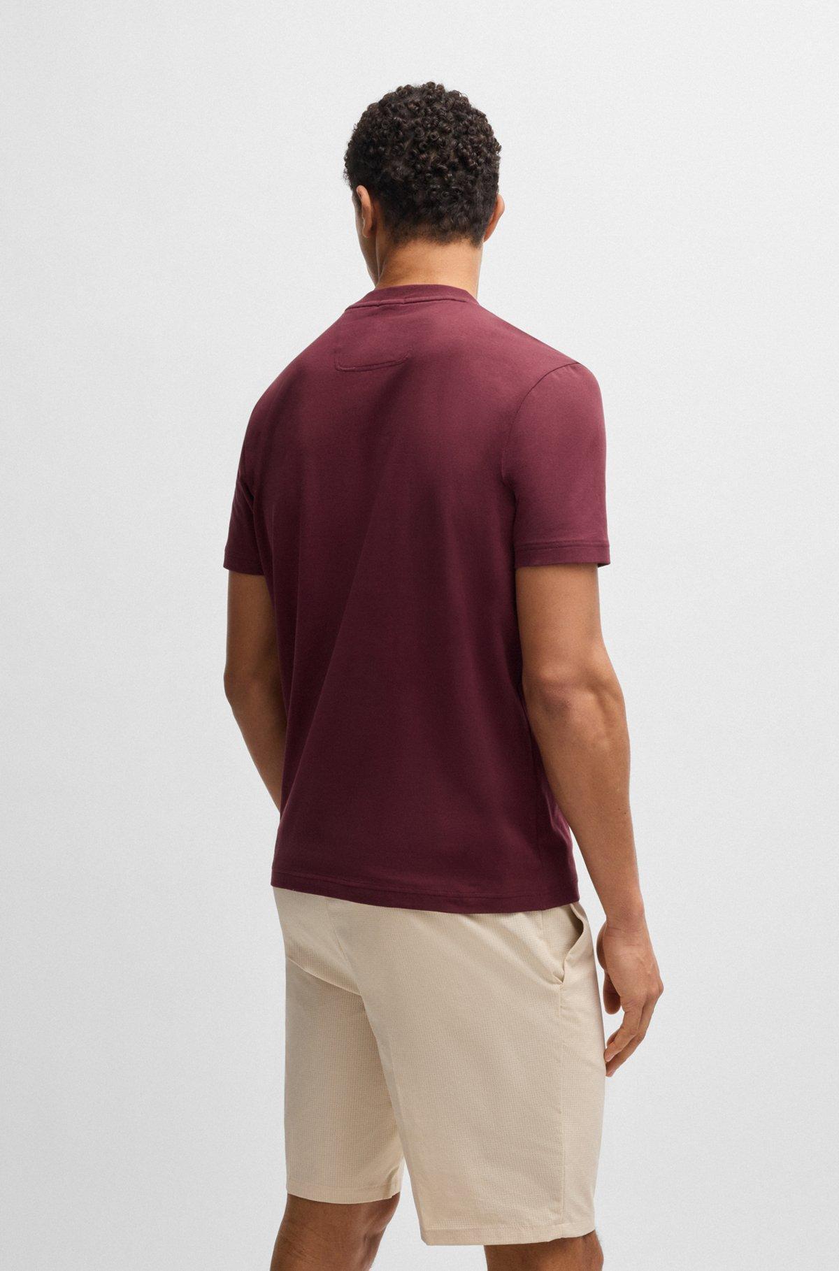Stretch-cotton T-shirt with large logo Product Image