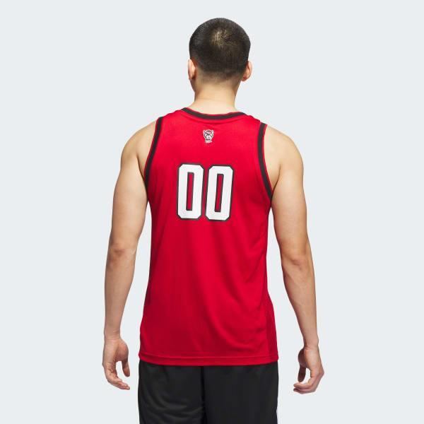 Mens adidas #00 Red NC State Wolfpack Replica Swingman Jersey Product Image