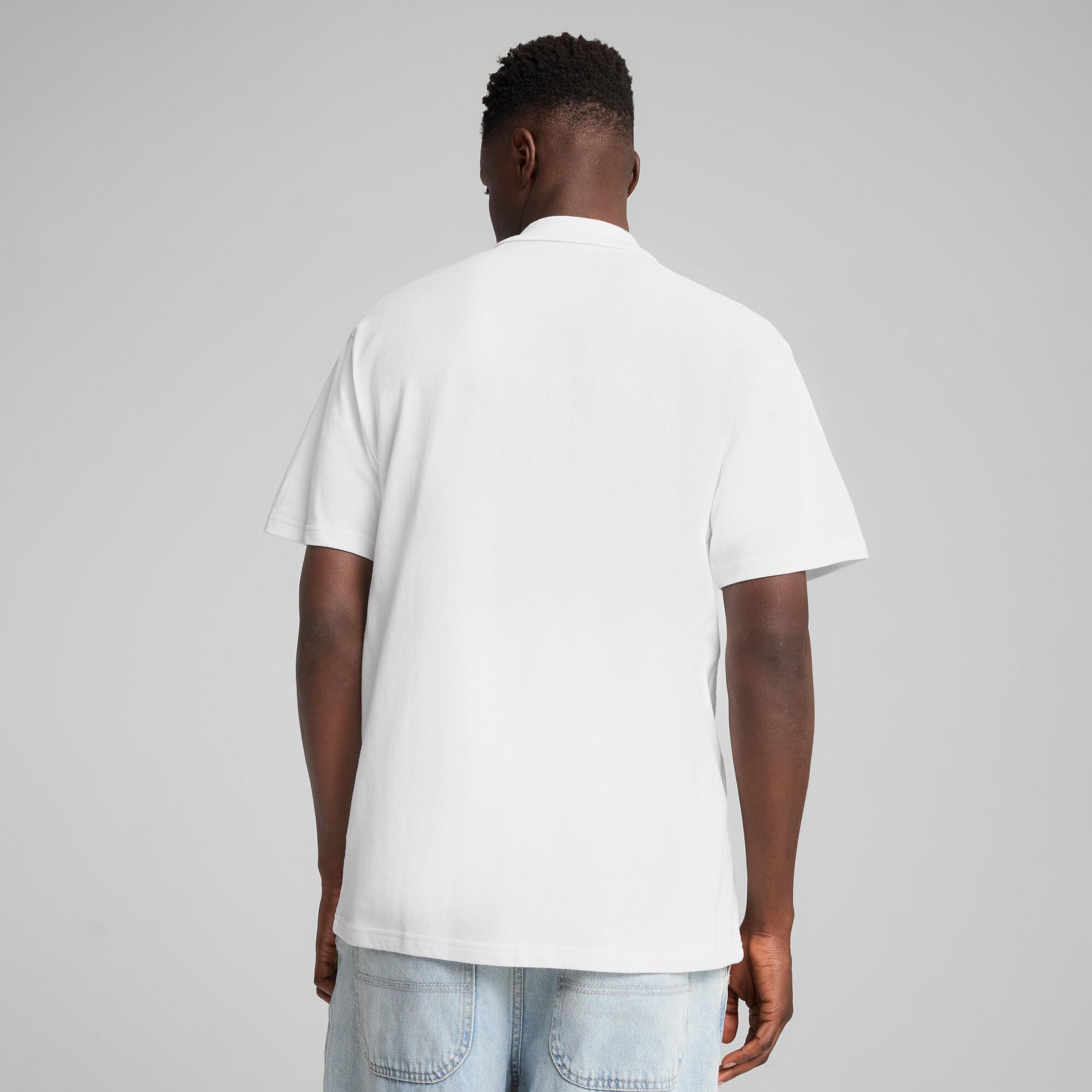 PUMA WARDROBE ESS Men's Pique Relaxed Polo Shirt Product Image