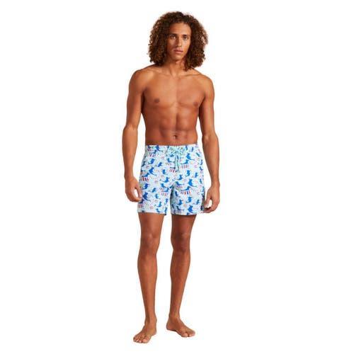 Mens Circus Print Swim Trunks Product Image