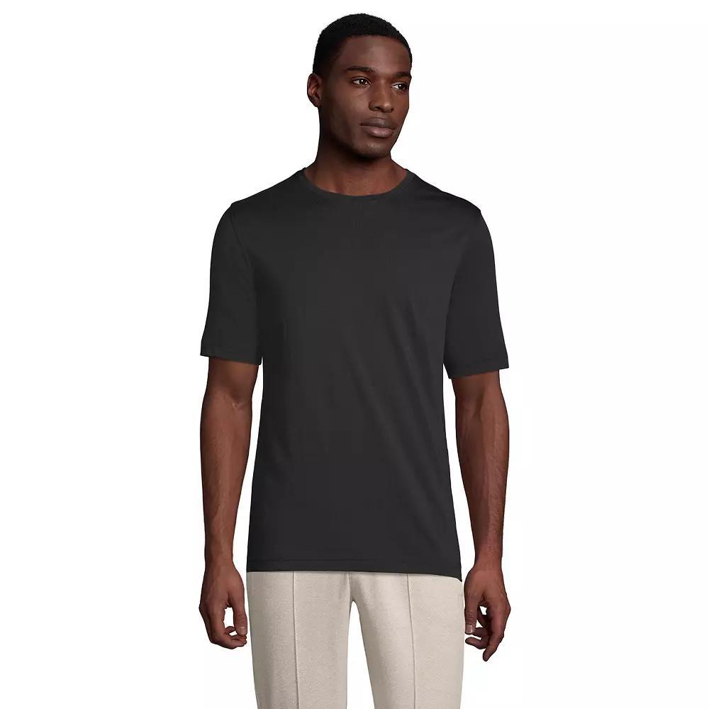 Men's Lands' End Supima Crewneck Tee, Size: Large, Radiant Blue Product Image