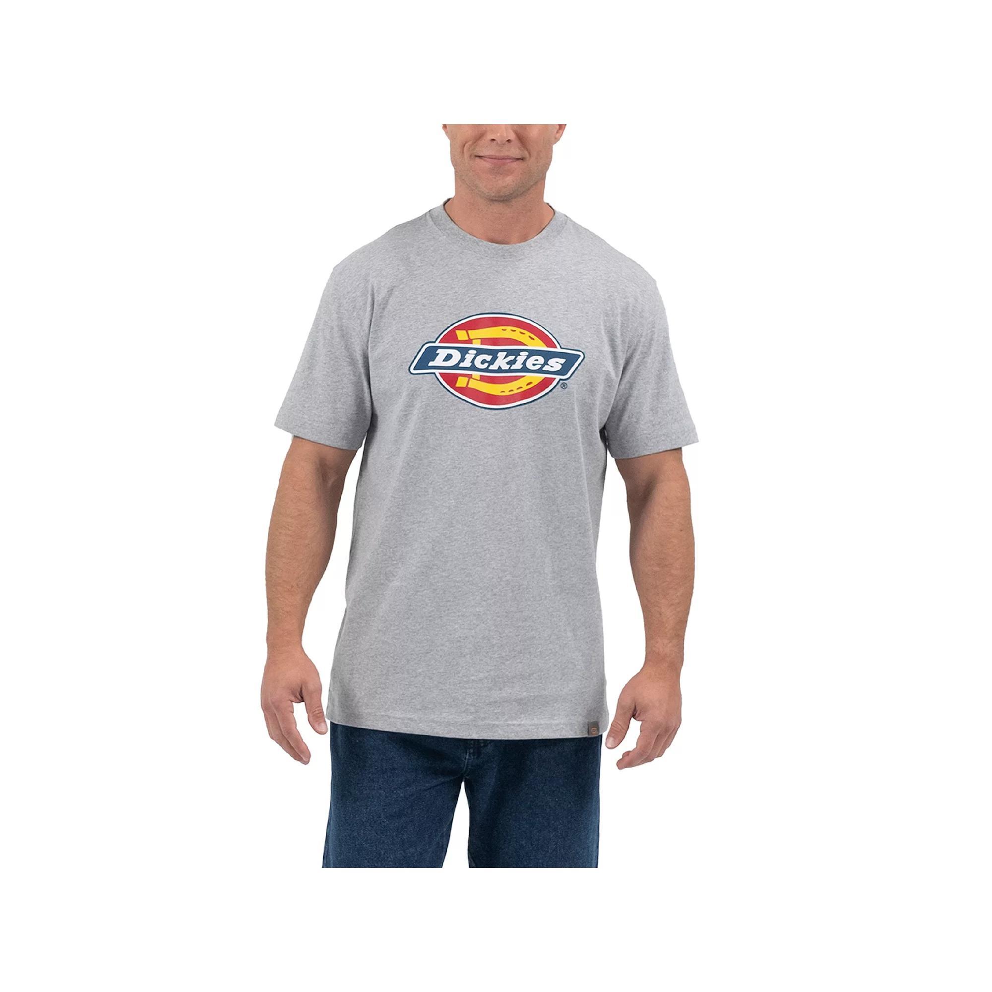 Mens Dickies Tri-Color Logo Graphic Tee Grey Gray Product Image
