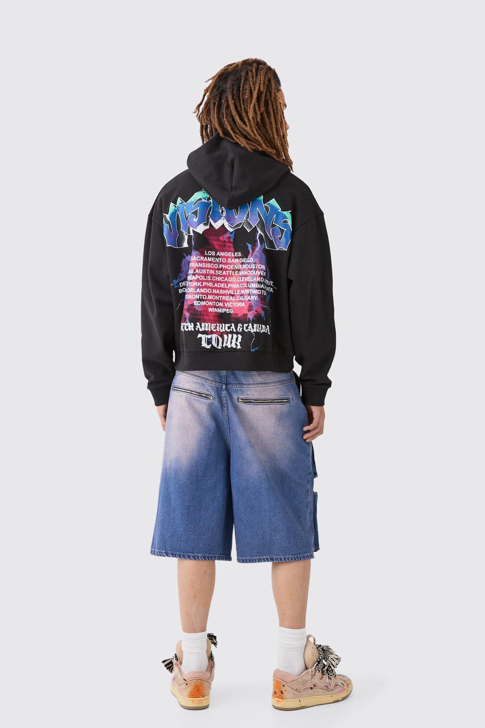Oversized Boxy Loopback Hoodie | boohooMAN USA Product Image