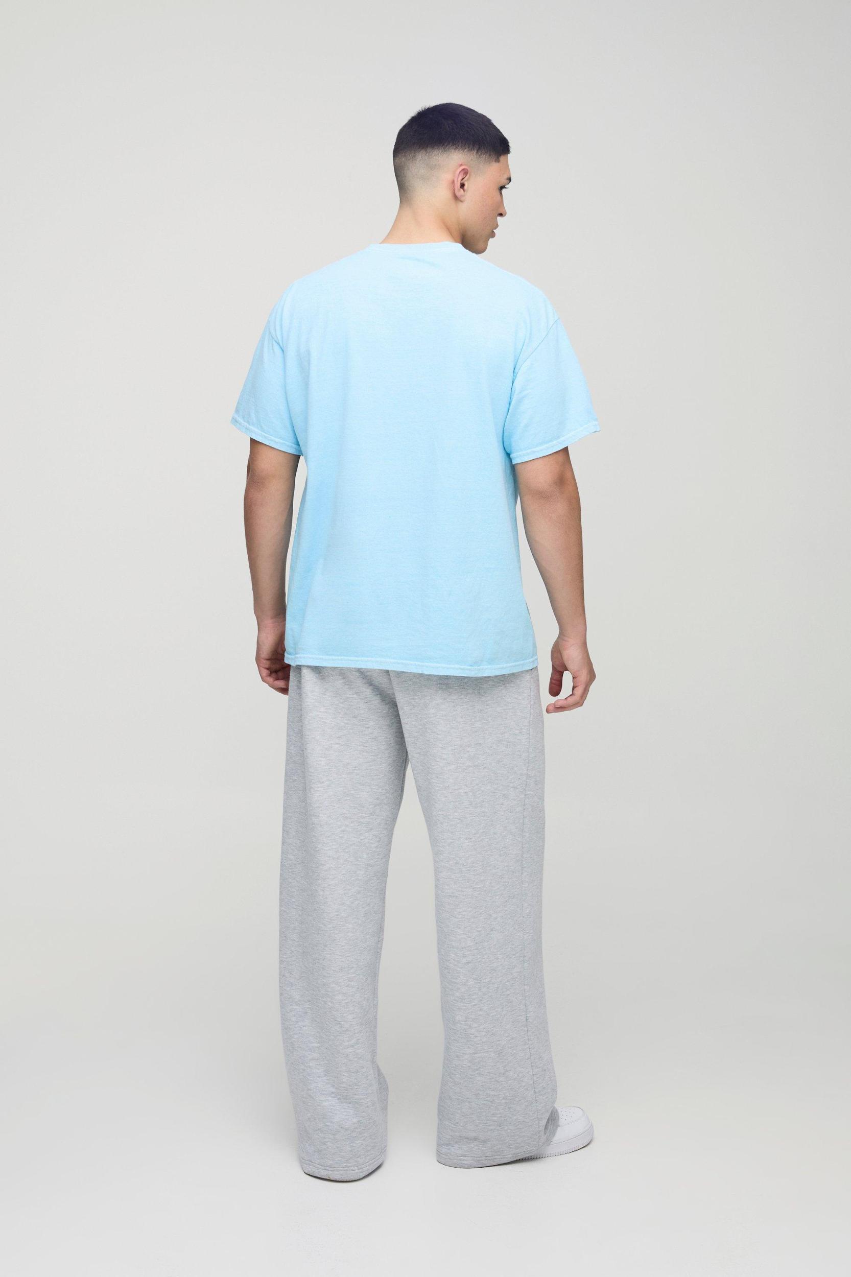 Oversized Naruto Anime License Printed Washed T-Shirt | boohooMAN USA Product Image
