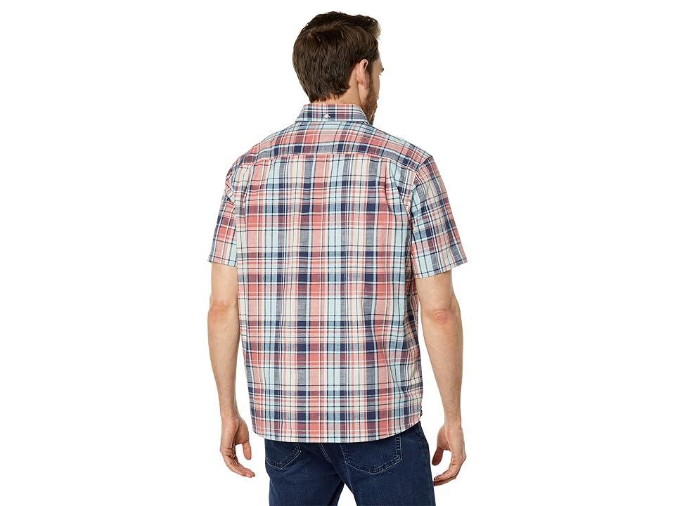 L.L.Bean Comfort Stretch Chambray Shirt Long Sleeve Traditional Fit Plaid (Mineral ) Men's Clothing Product Image