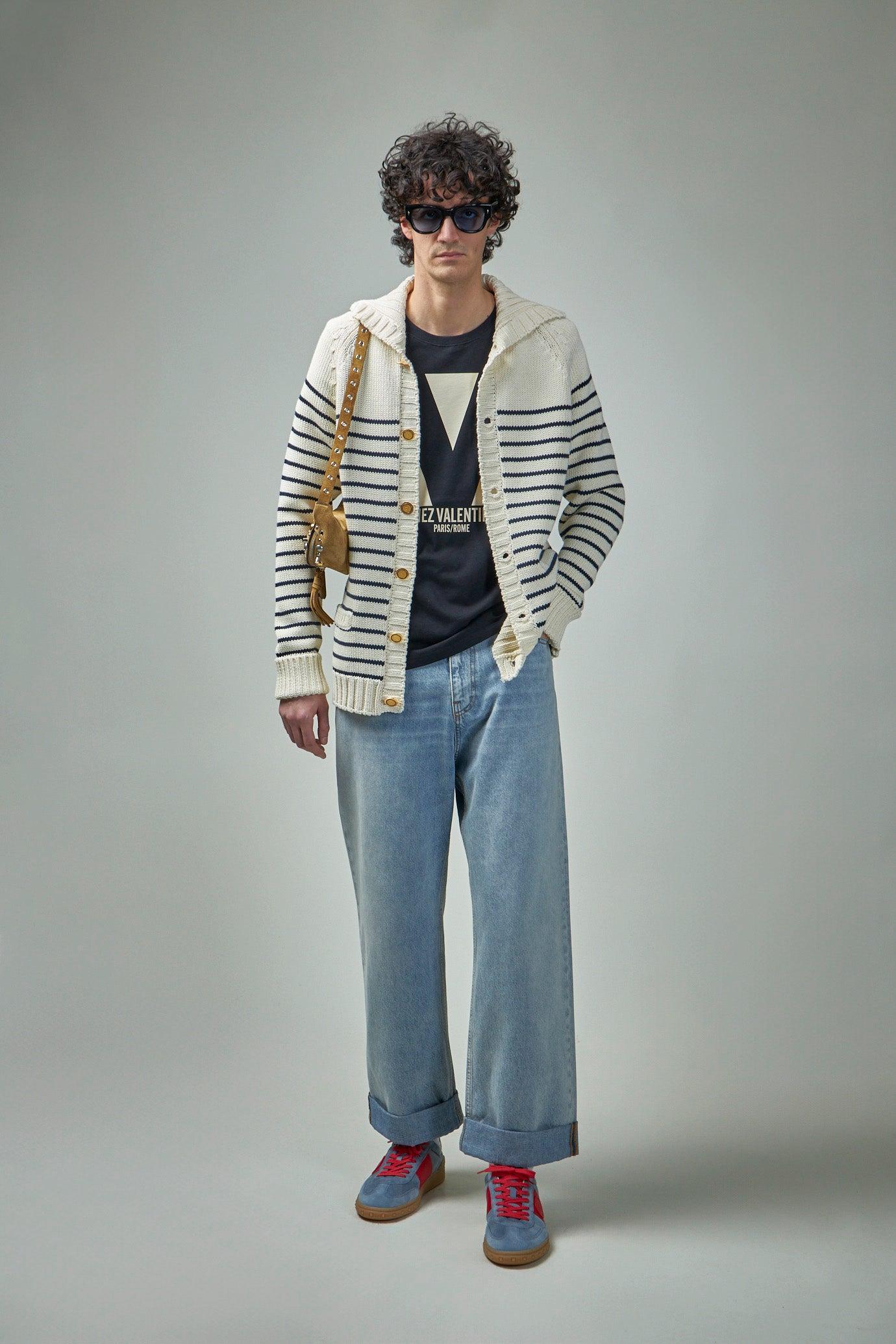 VALENTINO Crew Neck Short Sleeves T-shirts In Black Product Image