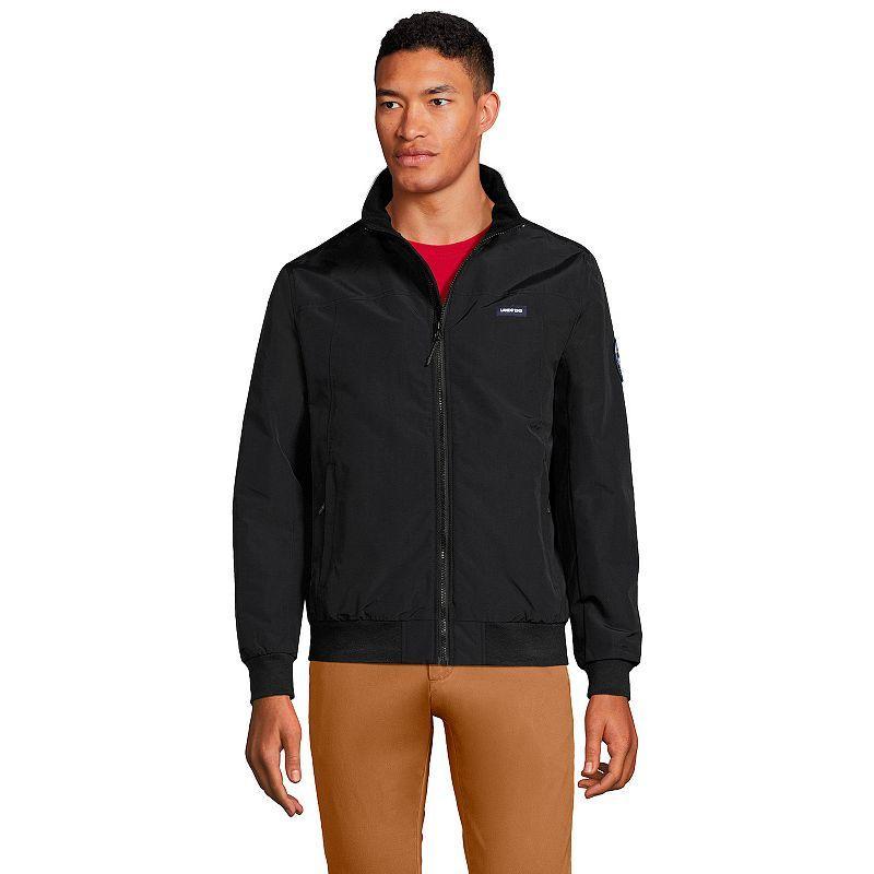 Big & Tall Lands' End Classic Squall Bomber Jacket, Men's, Size: Large Tall, Black Product Image
