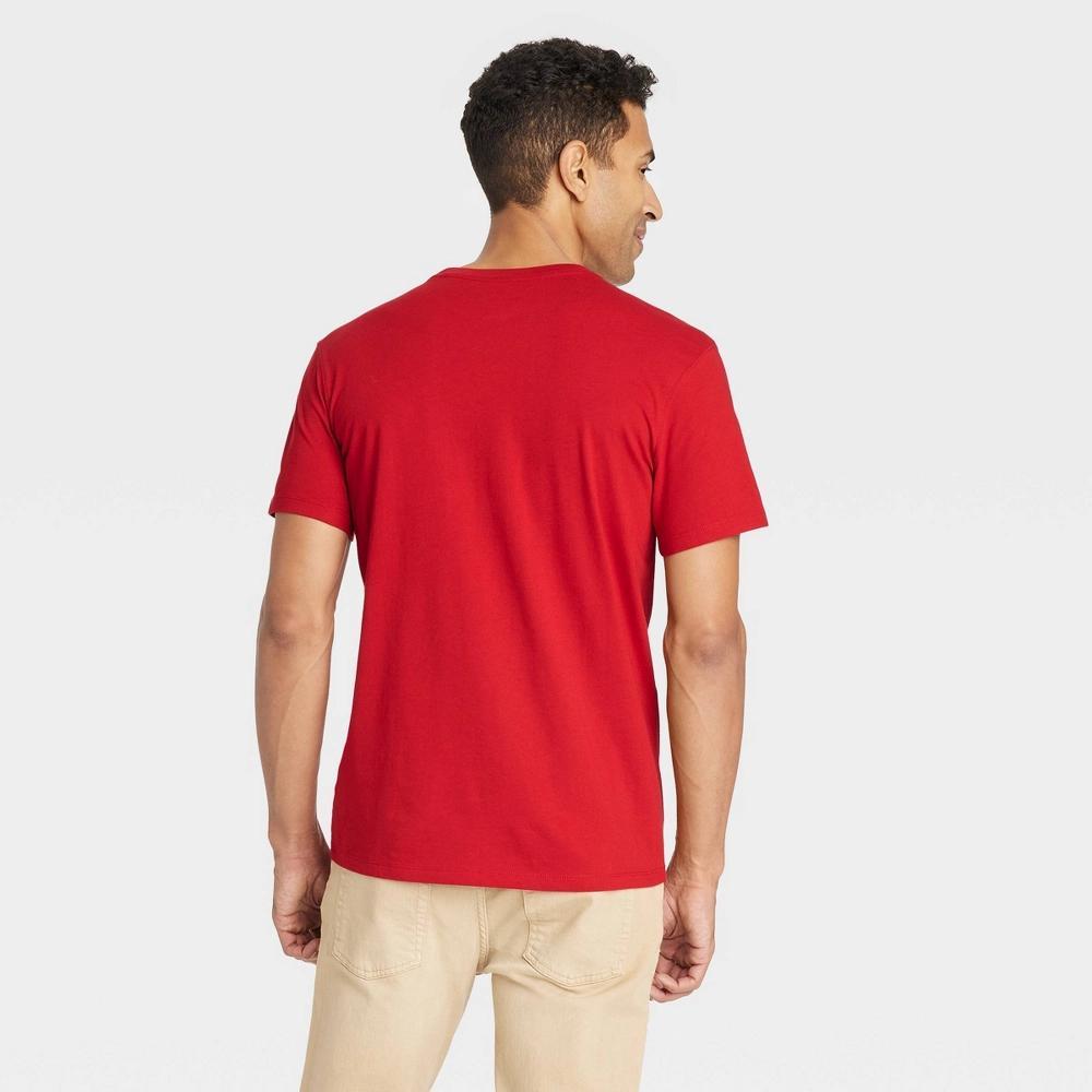 Men's Every Wear Short Sleeve T-Shirt - Goodfellow & Co™ Red Velvet XXL: Cotton Blend, Midweight, Crew Neck, Machine Washable Product Image
