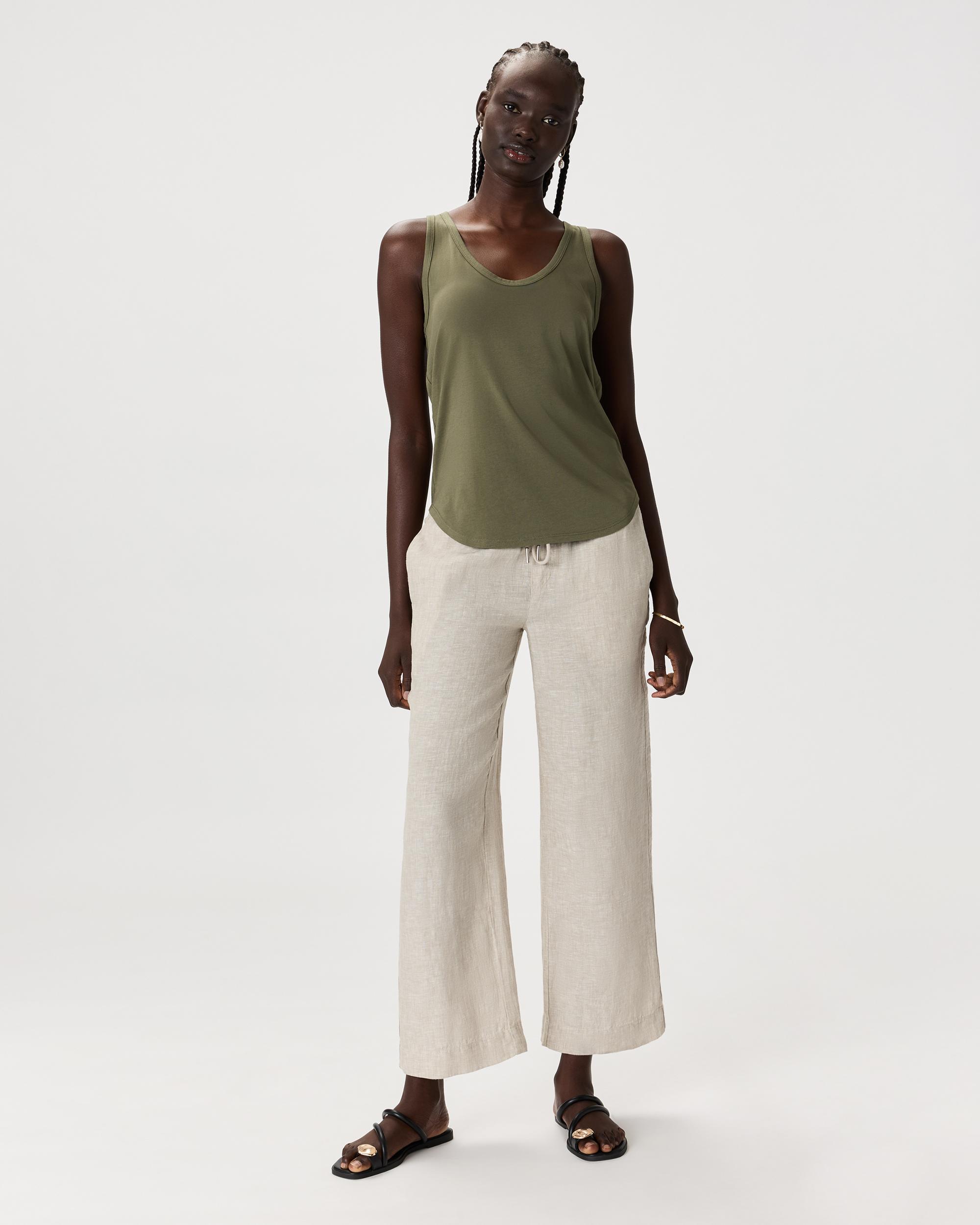 Quince | Women's Cotton Modal Double Scoop Neck Tank Top Cotton/Modal Product Image