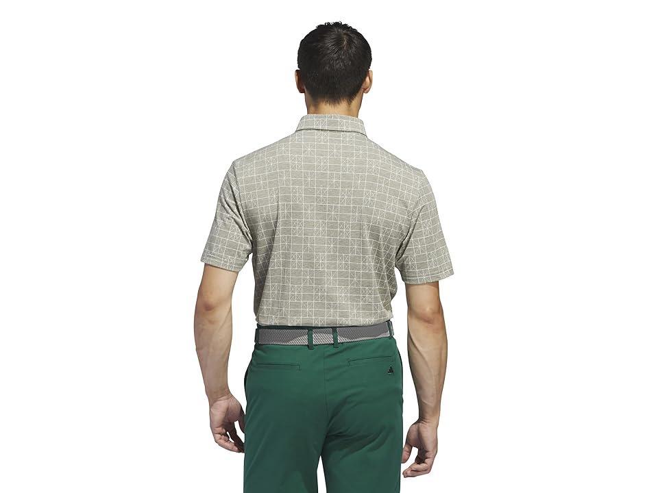 adidas Golf Go-To Printed Short Sleeve Polo (Silver Pebble) Men's Clothing Product Image