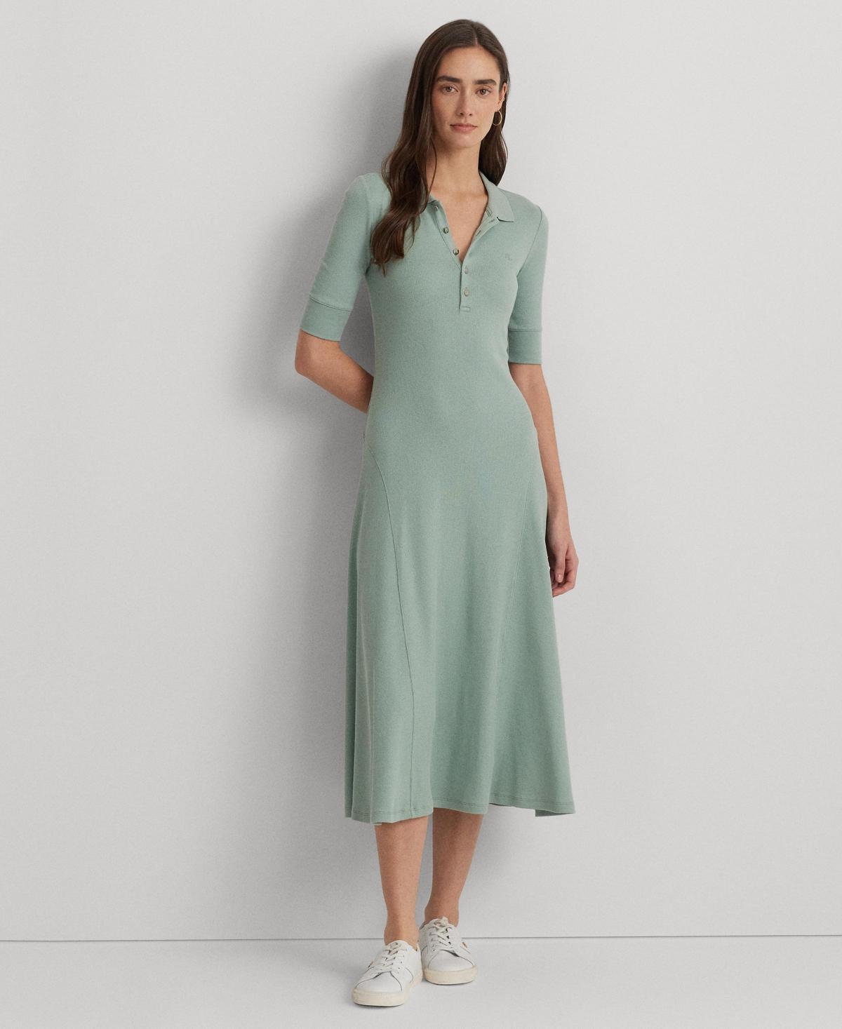 Lauren Ralph Lauren Cotton-Blend Polo Dress (Refined ) Women's Dress Product Image