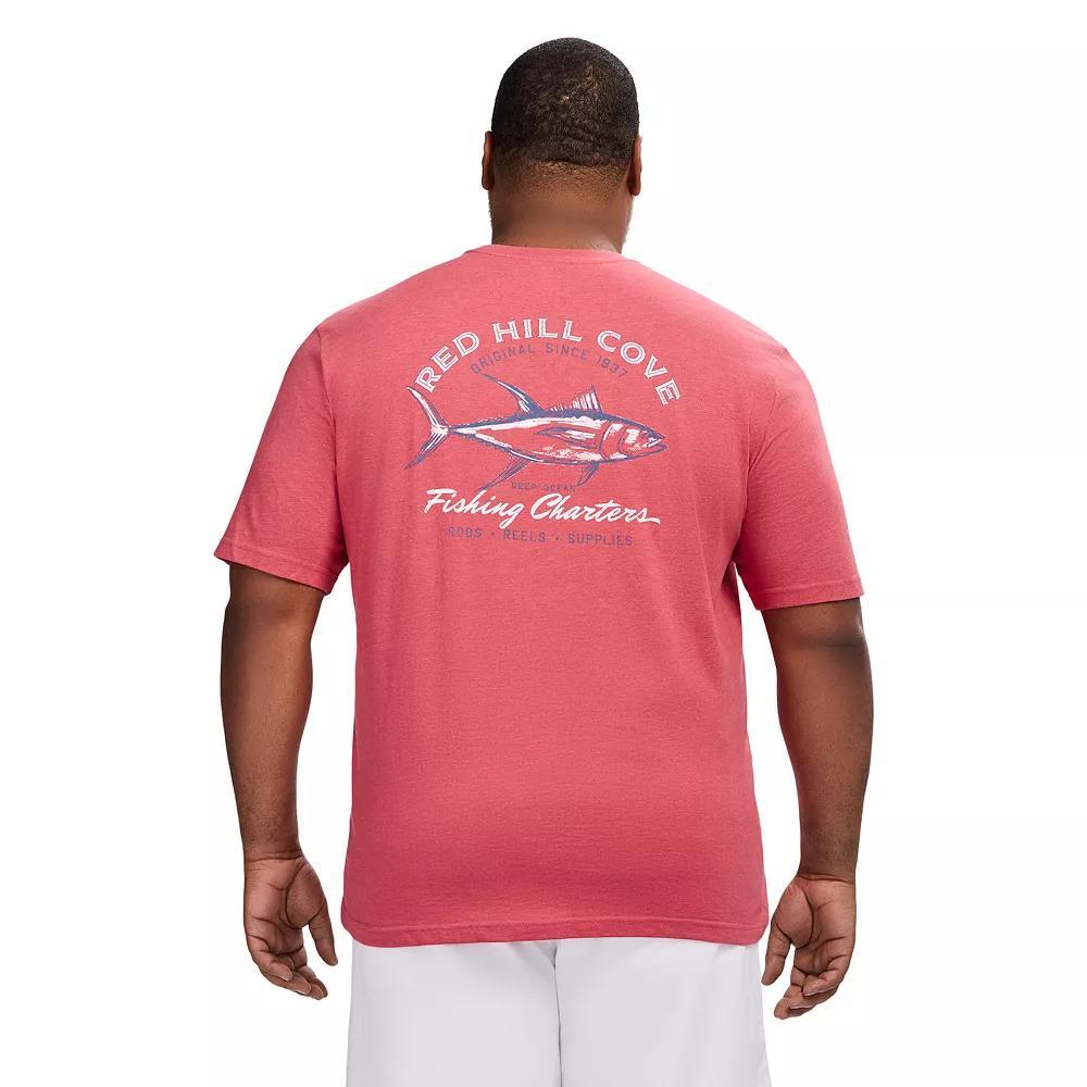 Big & Tall IZOD Saltwater Soft Wash Short Sleeve Graphic Tee, Men's, Size: Large Tall, Red Pink Product Image