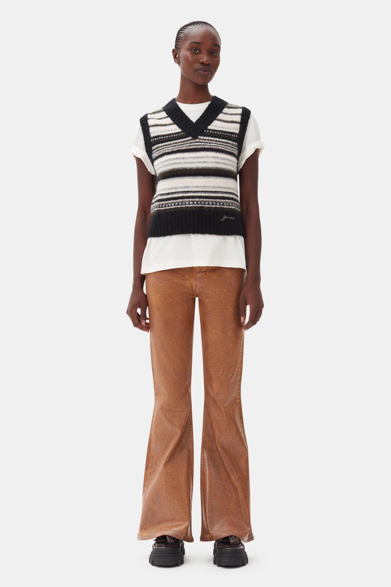 Black Stripe Vest Product Image