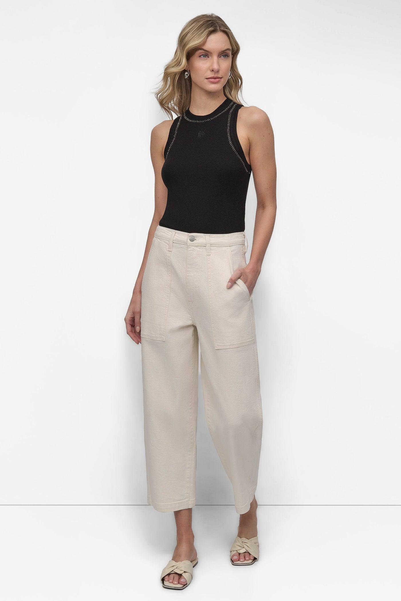 GARMENT DYED HIGH Rise Length UTILITY BARREL LEG Product Image