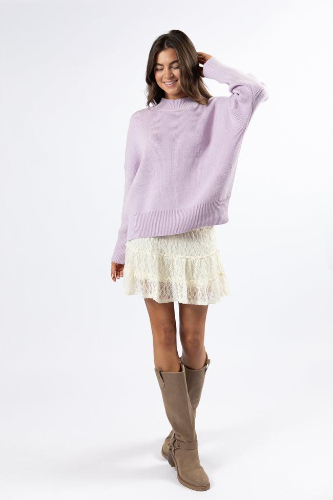 A Great Escape Lilac Oversized Sweater SALE Product Image