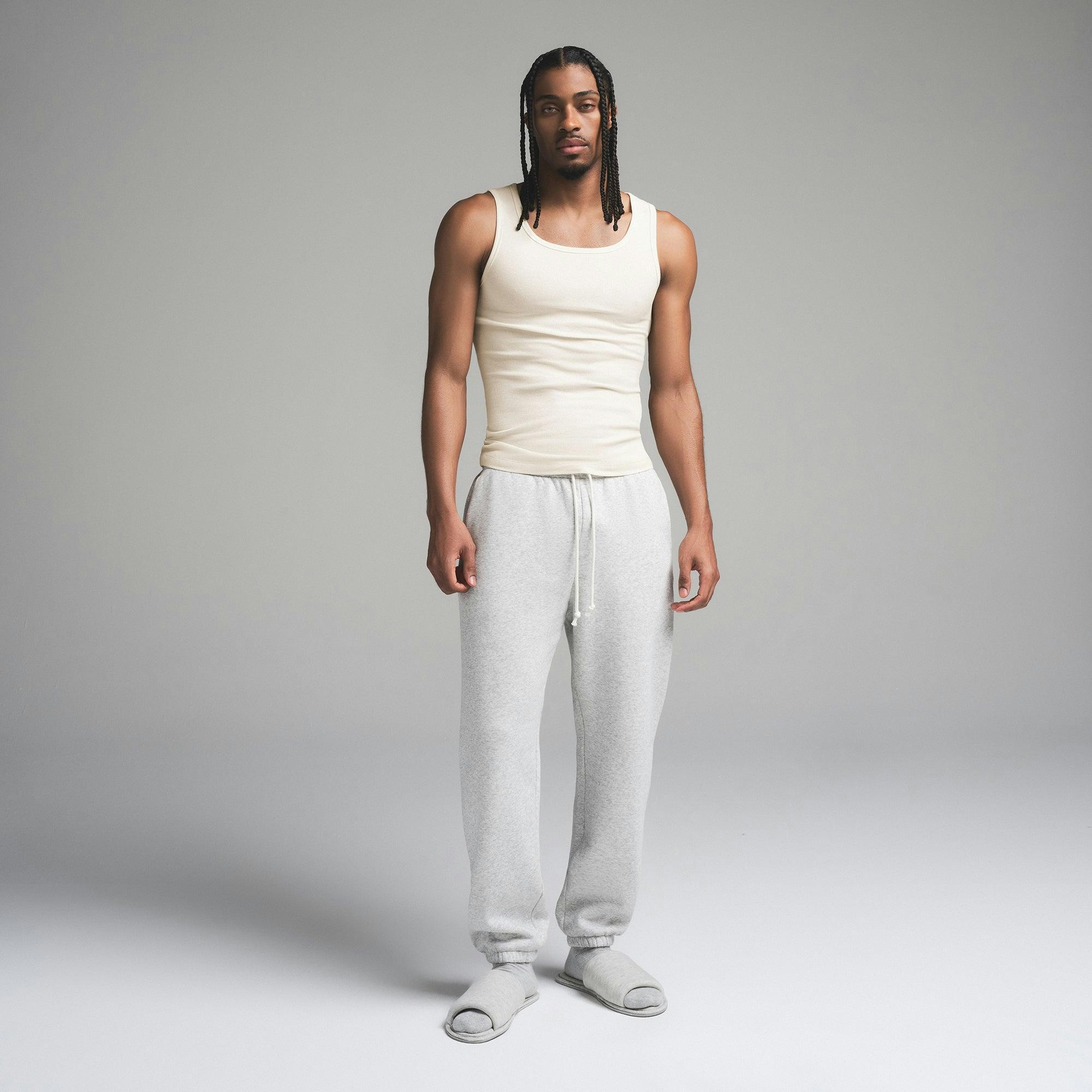 SKIMS COTTON MENS RIB TANK 3-PACK | ECRU MULTI Product Image