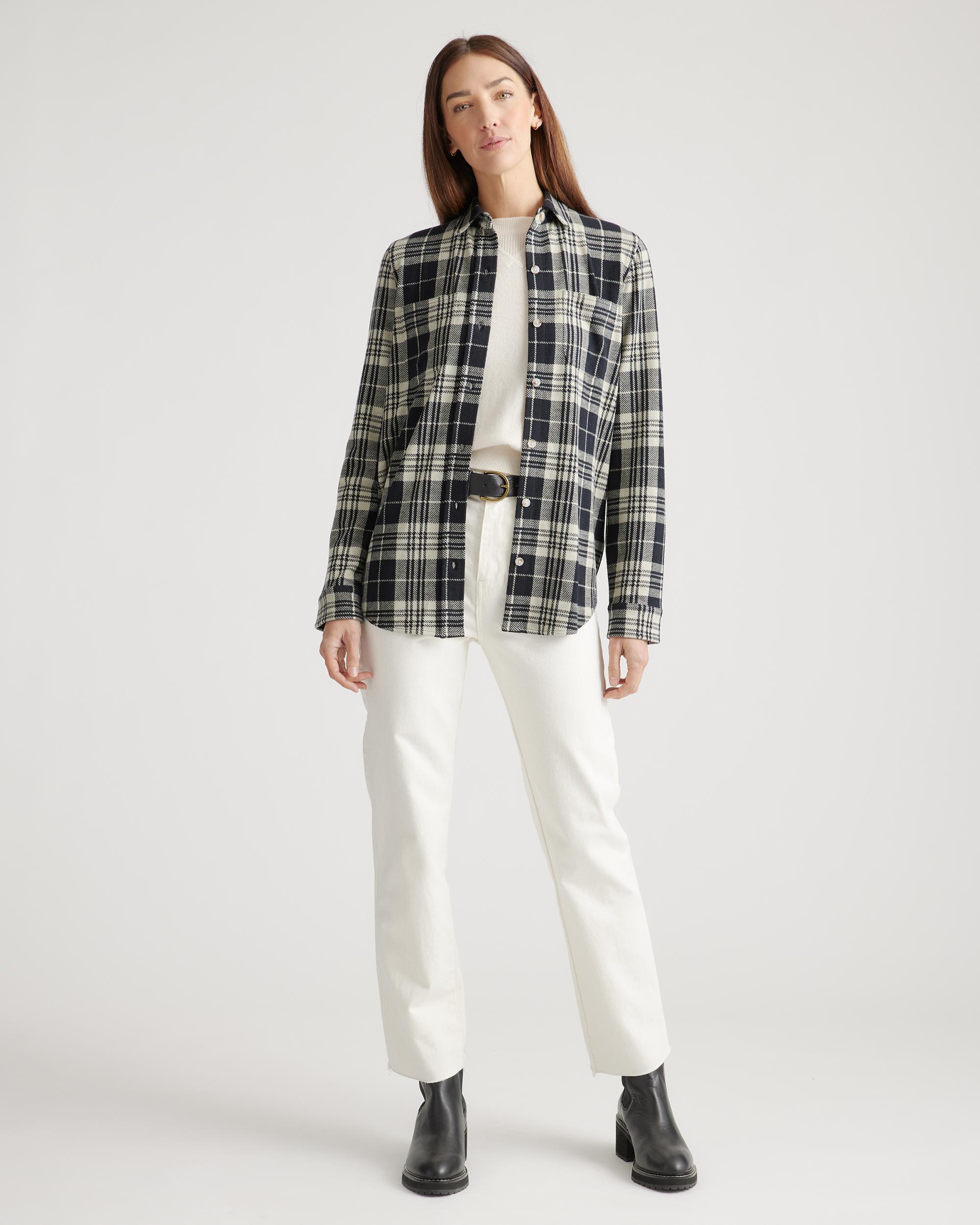 Quince | Women's Stretch Sweater Fleece Shirt Recycled Polyester Product Image