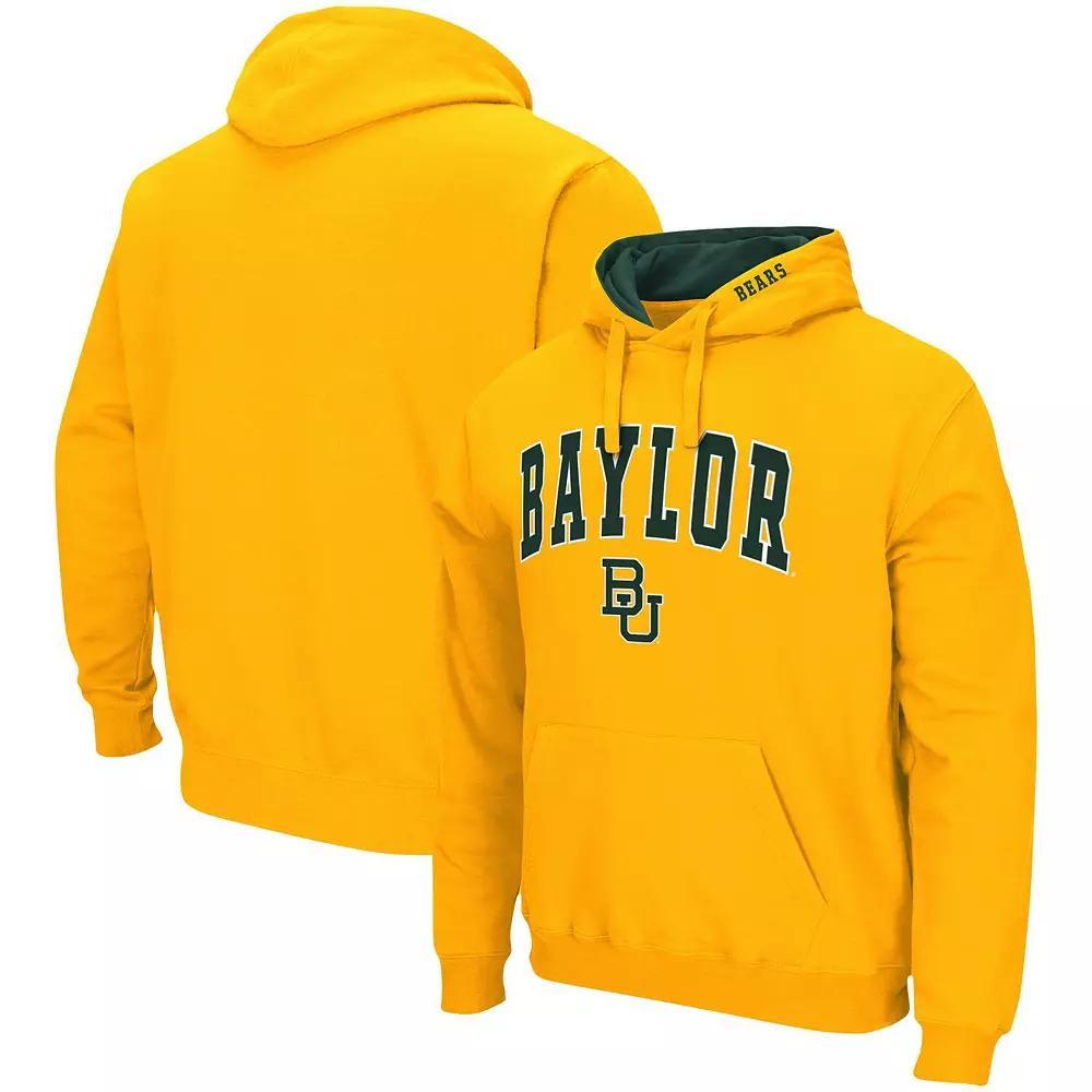 Men's Colosseum Gold Baylor Bears Arch & Logo 3.0 Pullover Hoodie, Size: Small, Bay Gold Product Image