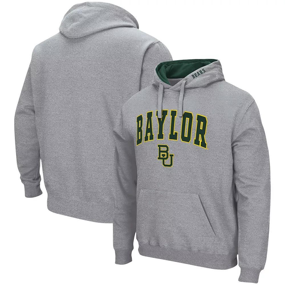 Mens Colosseum Heather Gray Clemson Tigers Arch & Logo 3.0 Pullover Hoodie Product Image