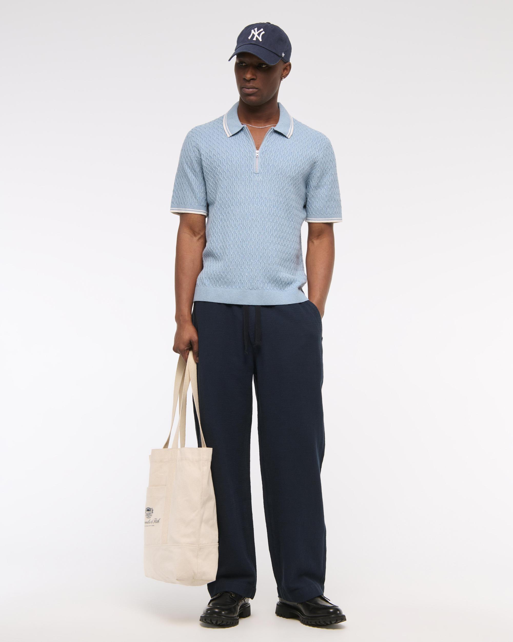Tipped Zip Sweater Polo Product Image