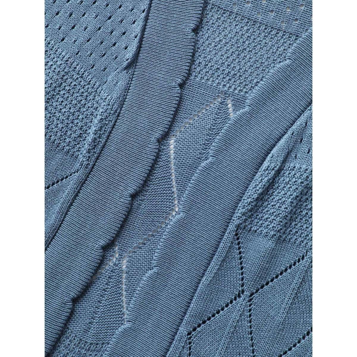 Plus Size Textured Arc Hem Front-Open Lightweight Cardigan Aegean Women Loose Long Sleeve Everyday-Casual Cardigans BloomChic 30/6X Product Image