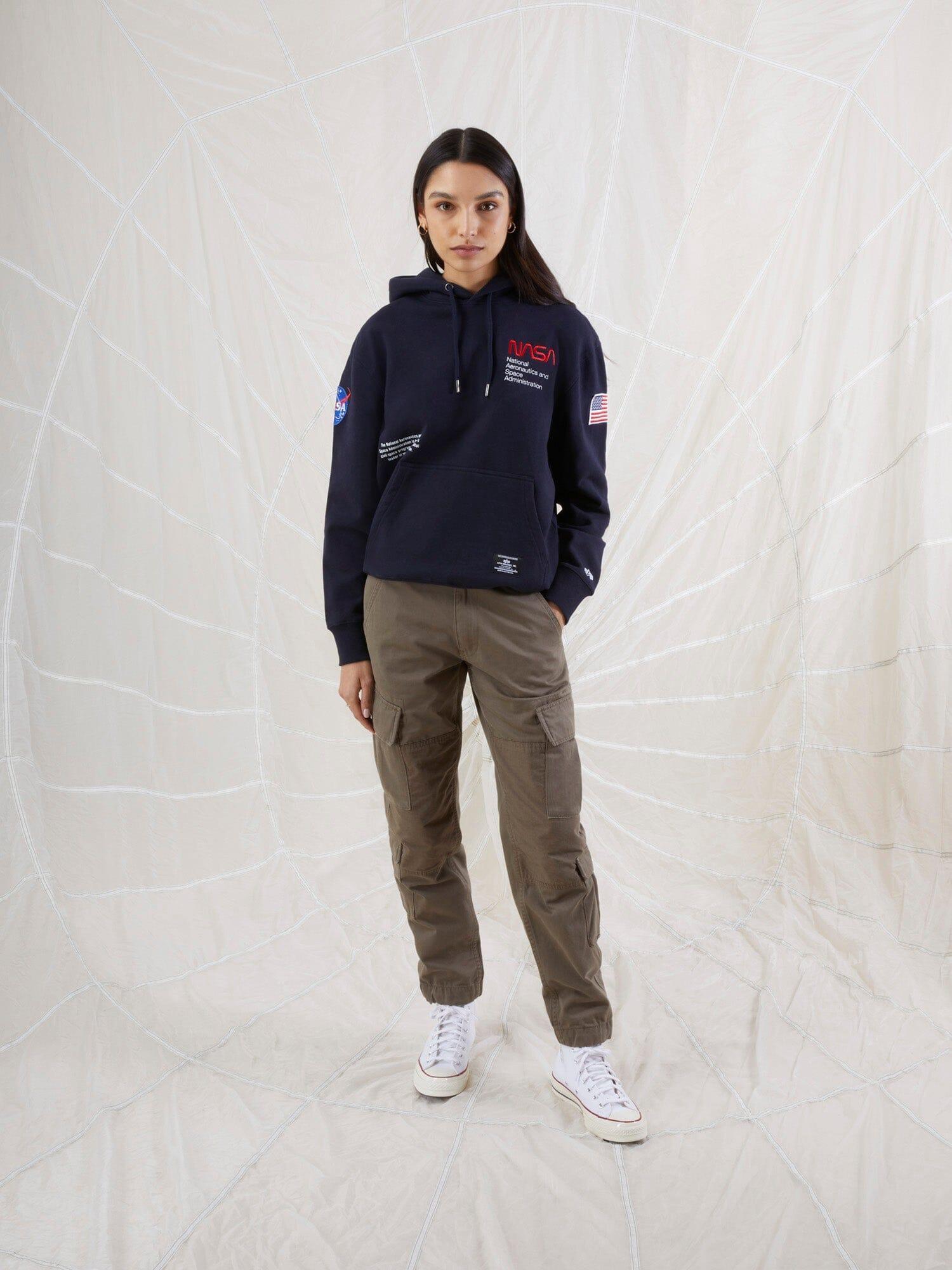 NASA WORM LOGO HOODIE (CHARCOAL) Male Product Image