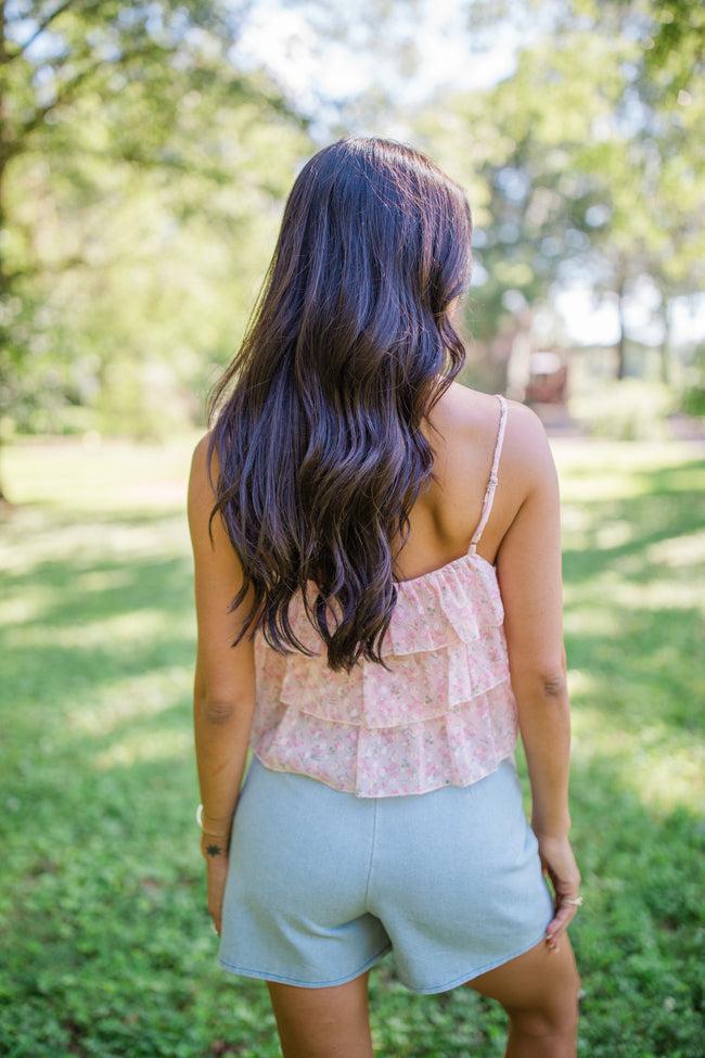 Been There Before Pink Floral Tiered Tank FINAL SALE Product Image
