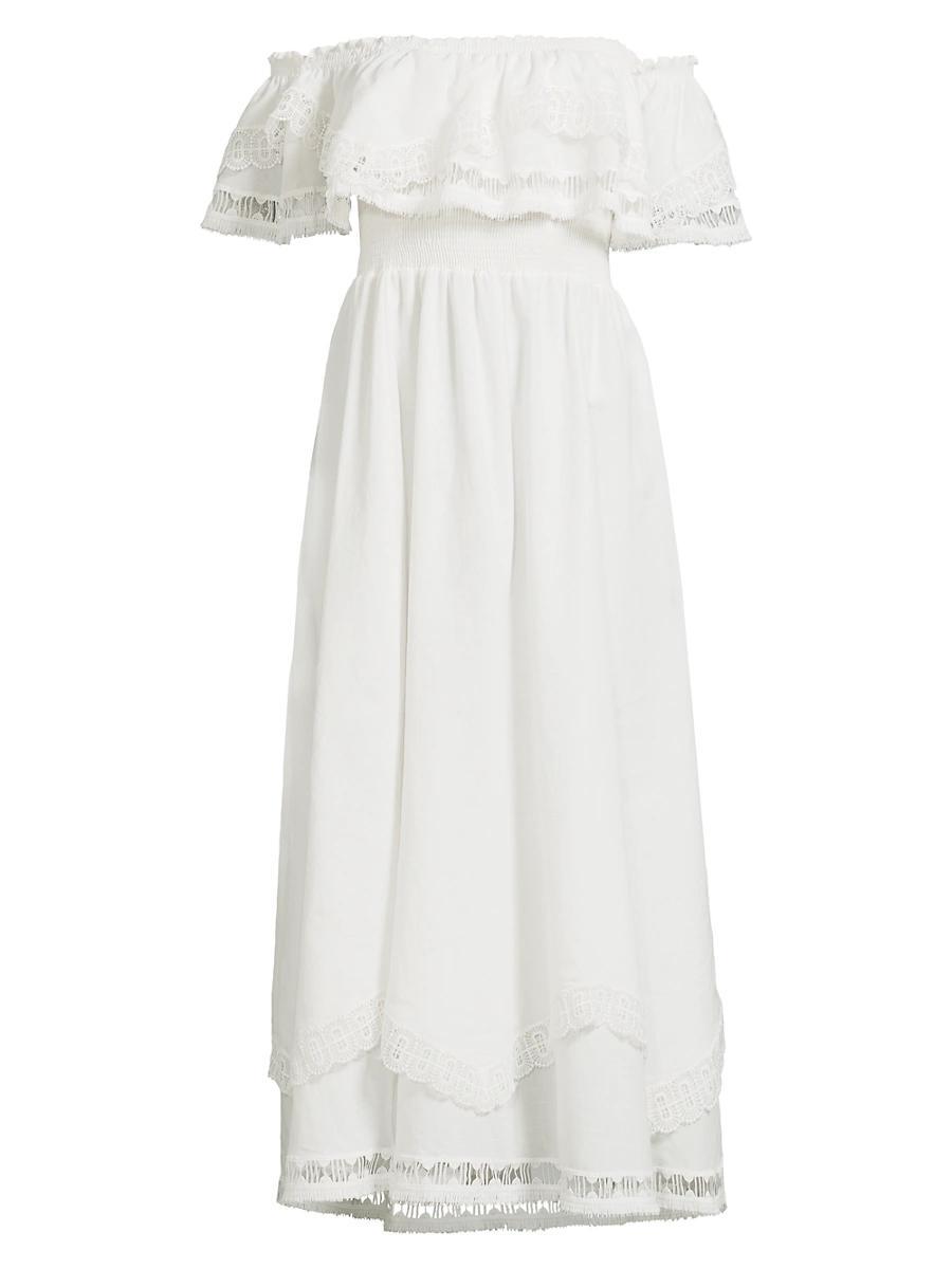 Womens Wyatt Off-The-Shoulder Midi-Dress Product Image