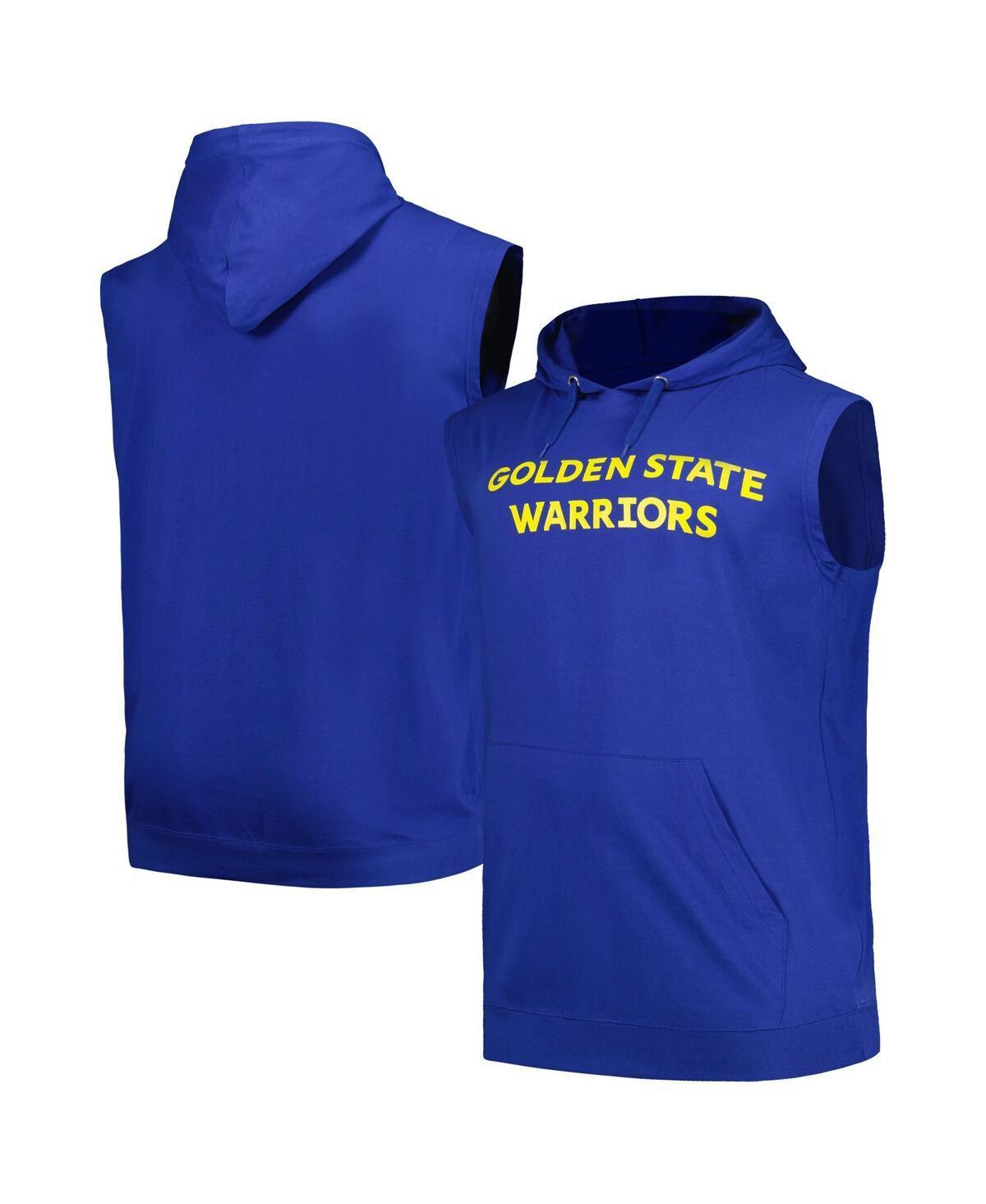 Men's Fanatics Branded Royal Golden State Warriors Big & Tall Jersey Muscle Pullover Hoodie, Size: 2XLT, Blue Product Image