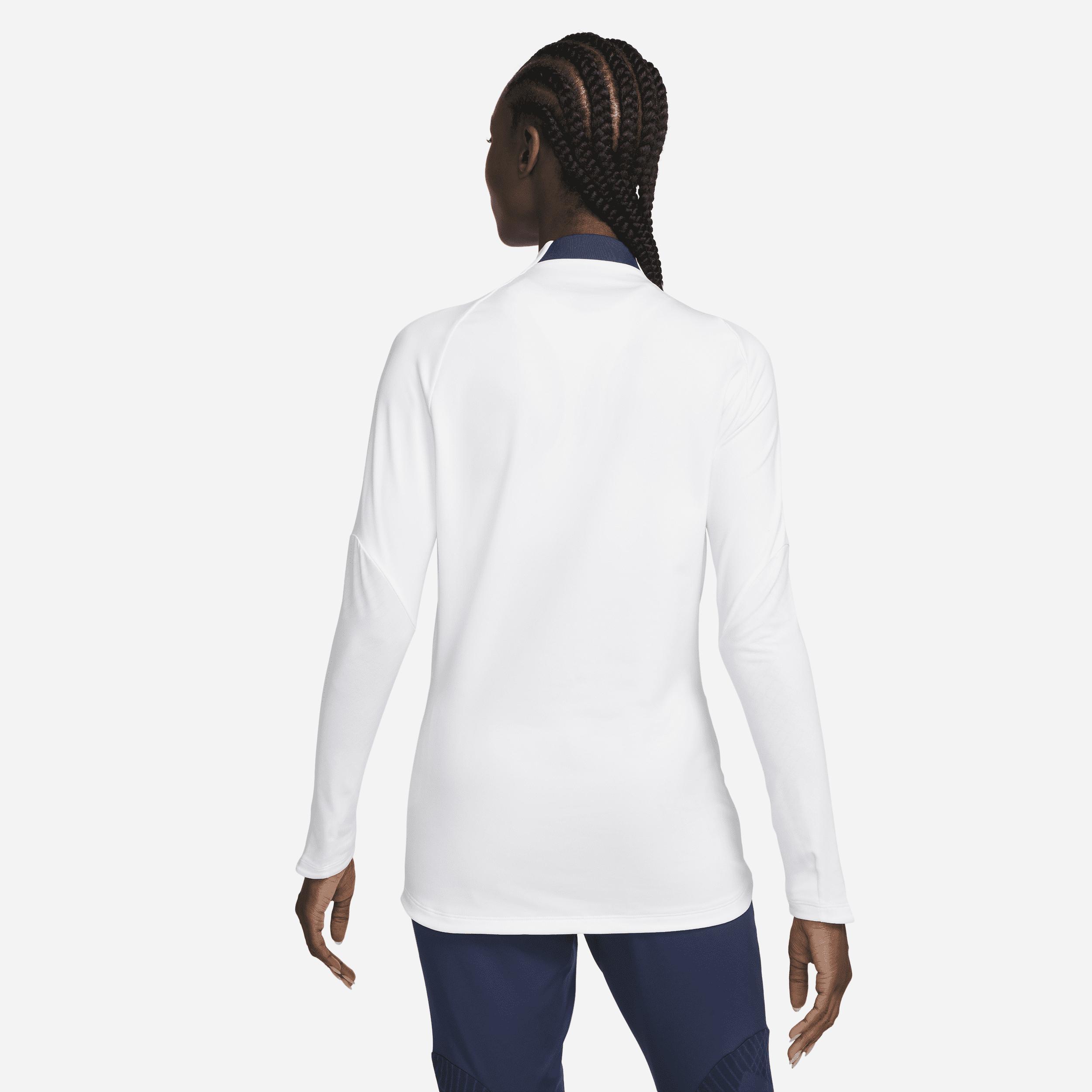 Women's Nike White Paris Saint-Germain Strike Drill Raglan Performance Quarter-Zip Top, Size: XL, Psg White Product Image