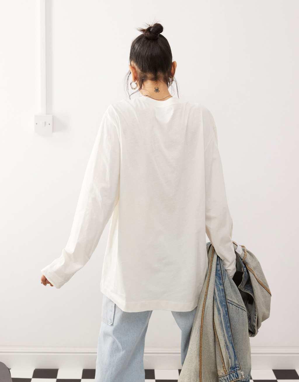 COLLUSION long sleeve relaxed washed out New York t-shirt Product Image