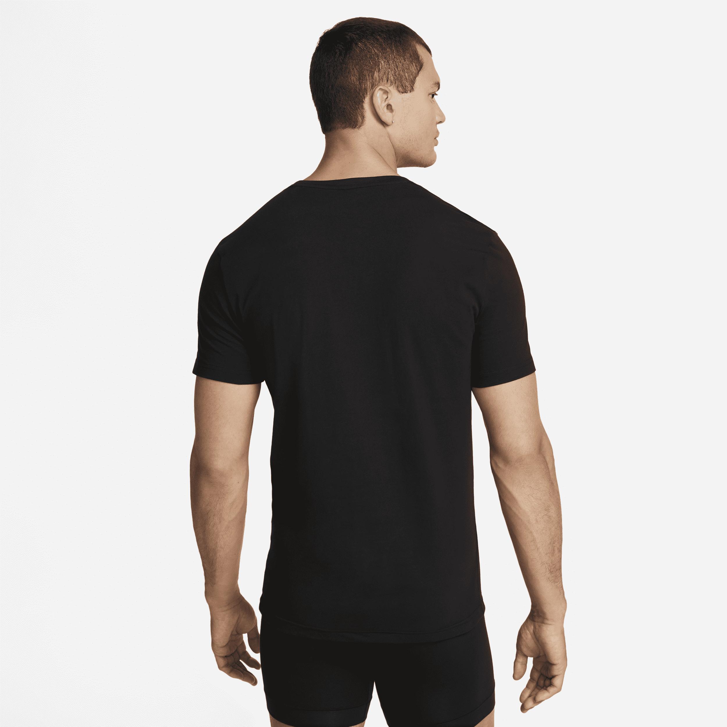 Men's Nike Dri-FIT Essential Cotton Stretch 2-Pack Crewneck Undershirt, Size: XXL, White Product Image