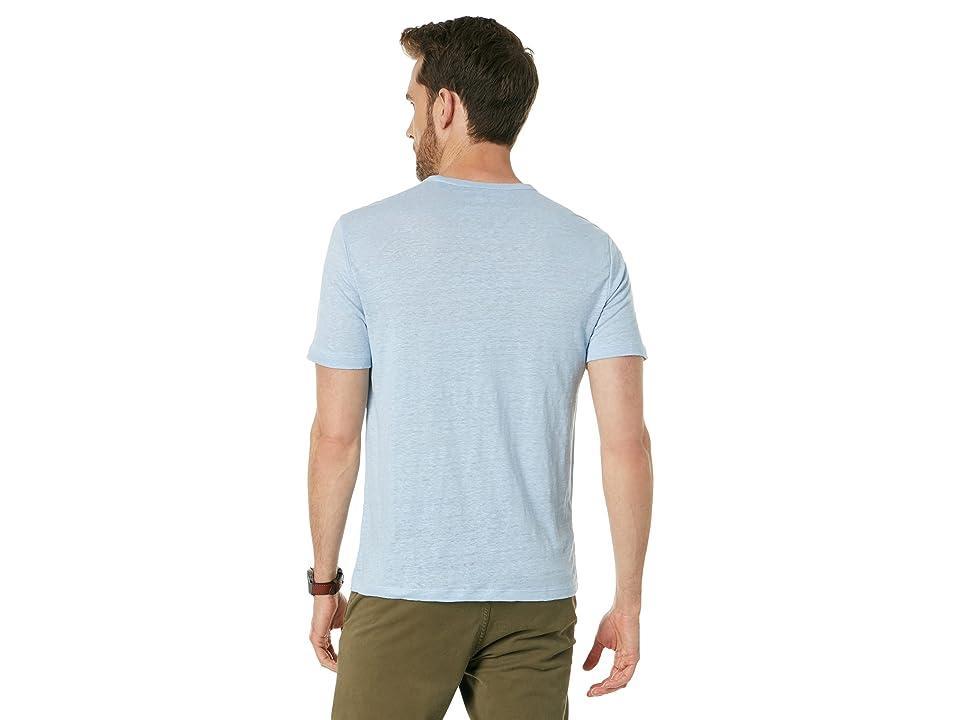 Mens Linen Crew Neck T-Shirt, Coastal Blue, Size S Vince Product Image