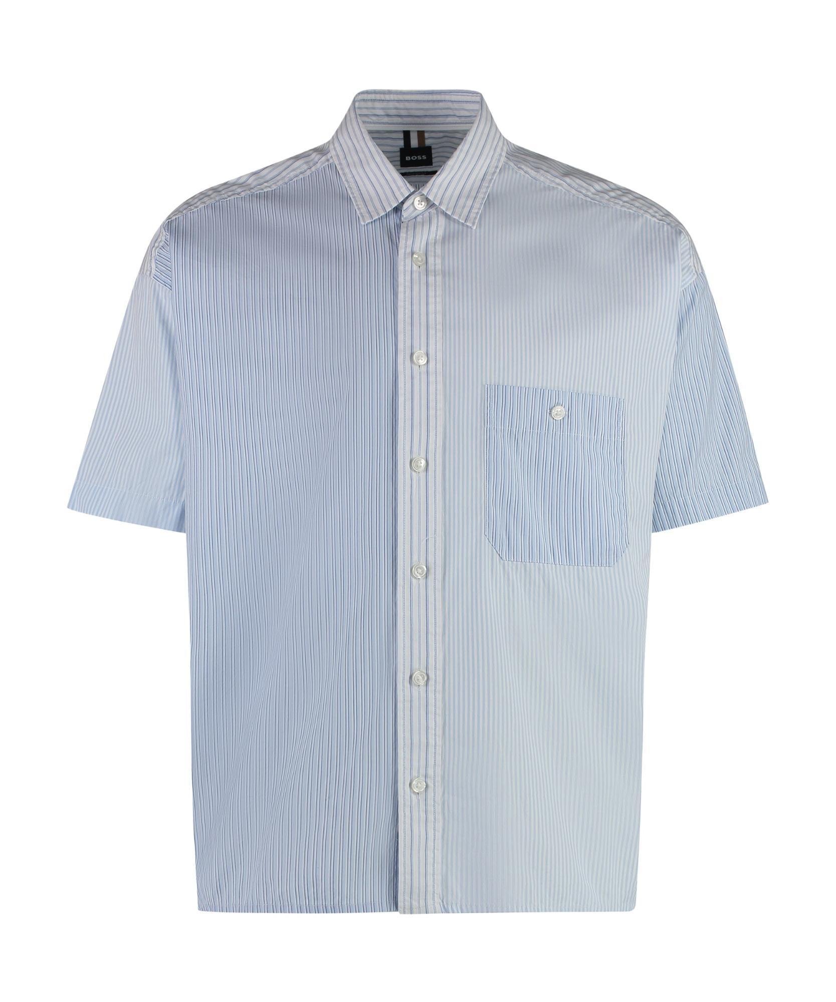 HUGO BOSS Short-sleeved Shirt In Gray Product Image