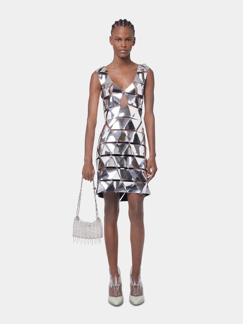 SILVER SHORT DRESS IN ASSEMBLY Product Image