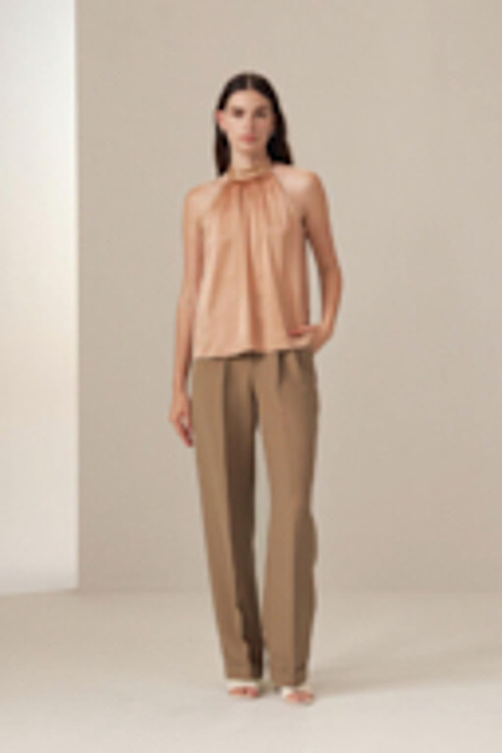 Graceful Breeze Silk Halter Top Product Image