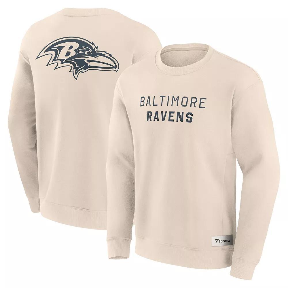 Mens Fanatics Cream Baltimore Ravens Elements Future Ground Lettering Pullover Sweatshirt Product Image
