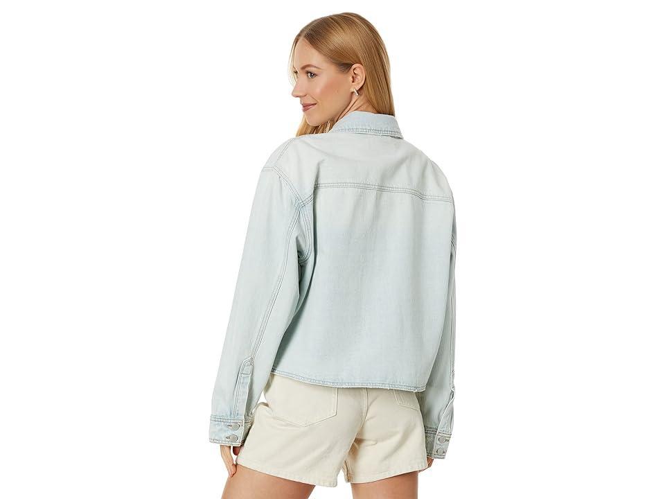 Blank NYC Cropped Denim Shirt Jacket in Pianom Solo (Pianom Solo) Women's Clothing Product Image