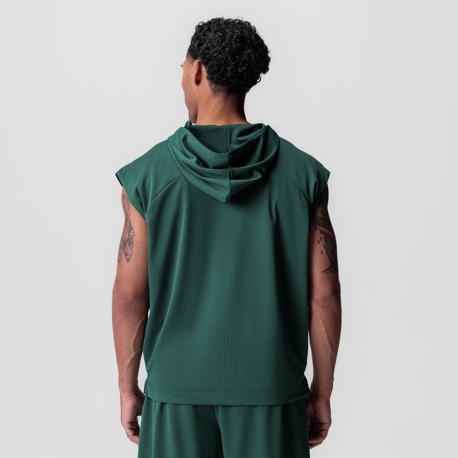 0983. Reversible 2-in-1 Cutoff Hoodie - Forest Green Product Image