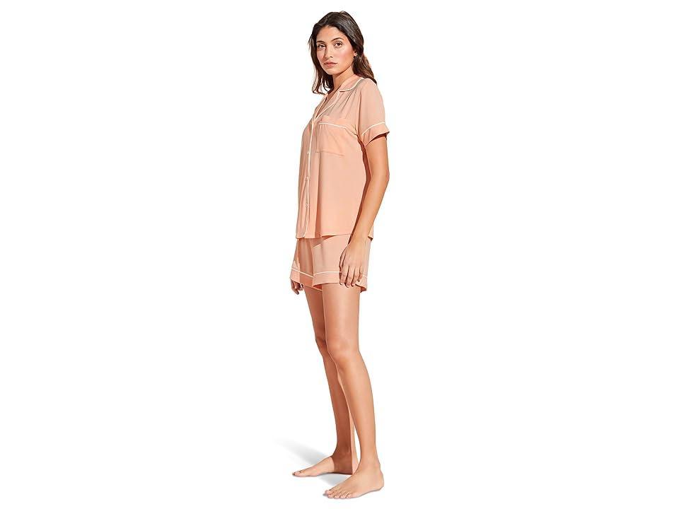 Eberjey Gisele Relaxed Short PJ Set Navy/Ivory L Product Image