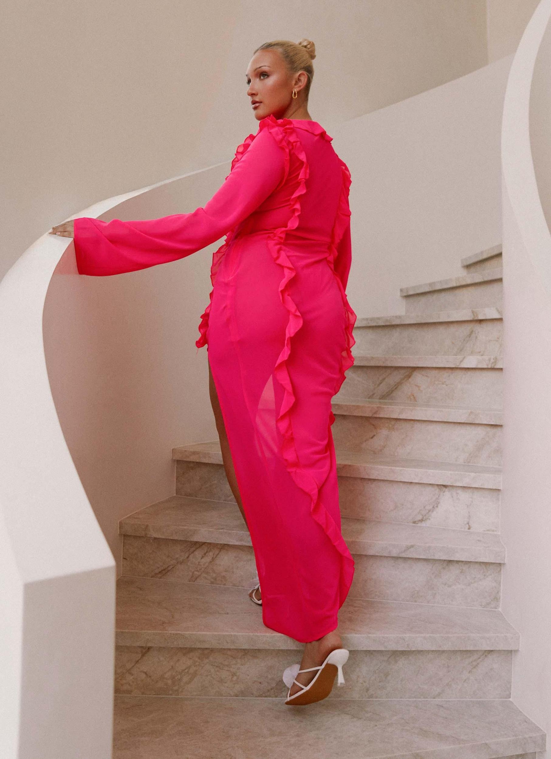Charlize Maxi Dress - Pink Product Image