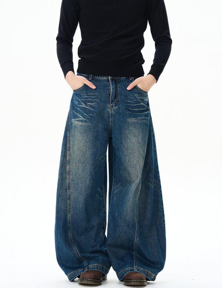 RT No. 12136 WASHED BAGGY JEANS Product Image