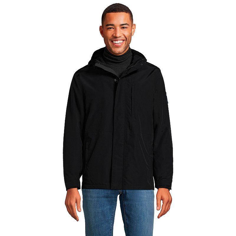 Mens Lands End Squall Waterproof Insulated Winter Jacket Deep Blue Product Image
