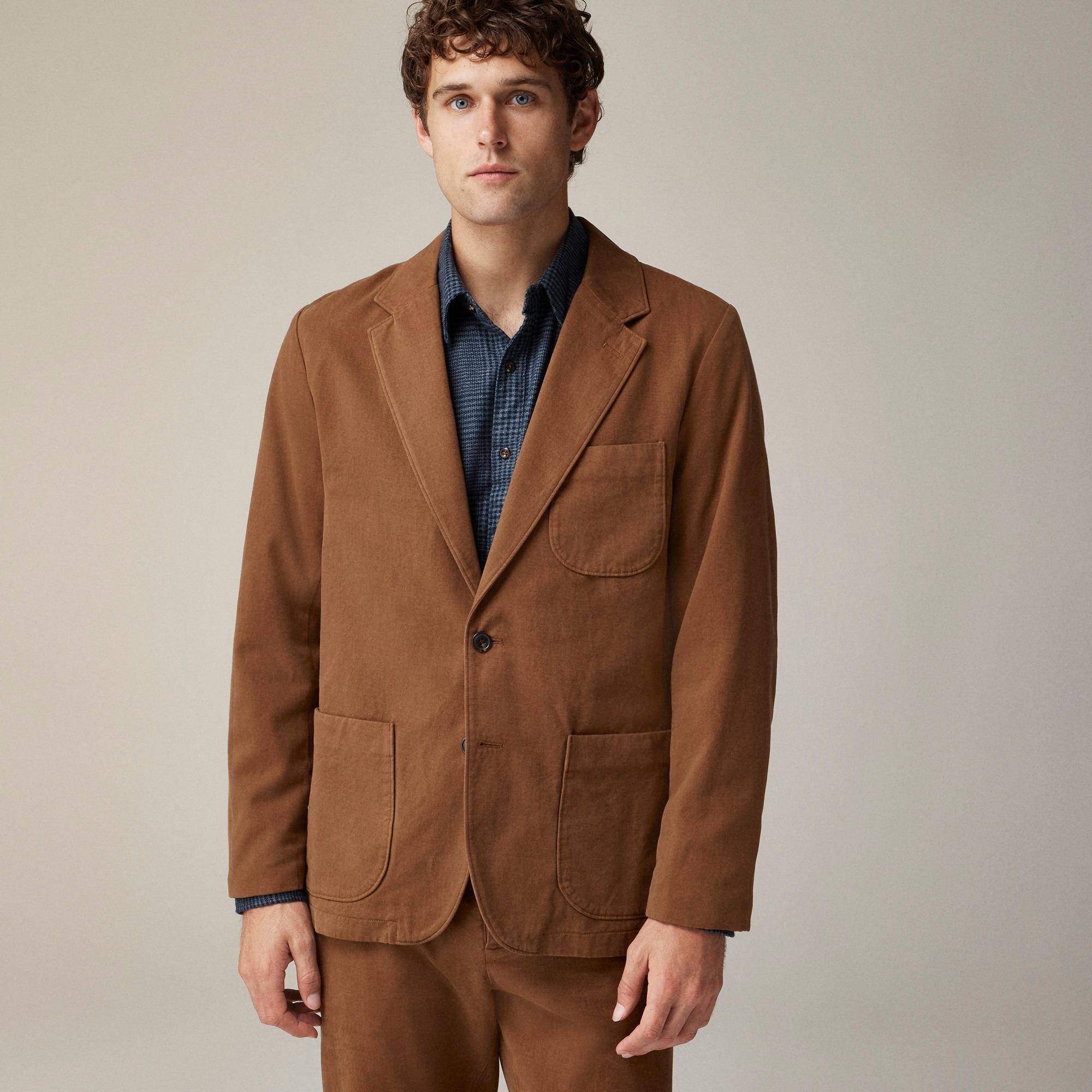 Kenmare Relaxed-fit suit jacket in Italian cotton blend Product Image