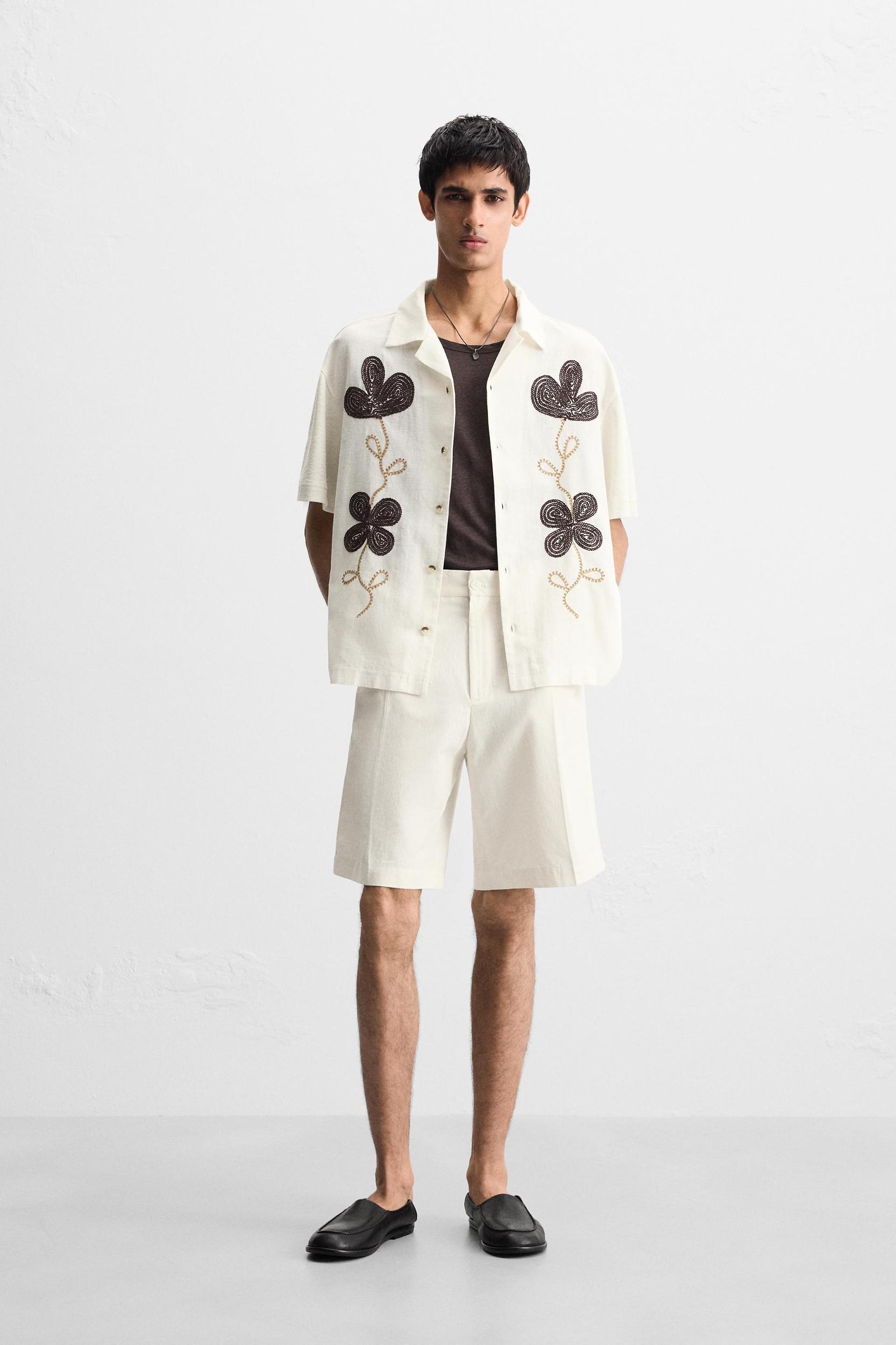 FLORAL EMBROIDERY SHIRT Product Image