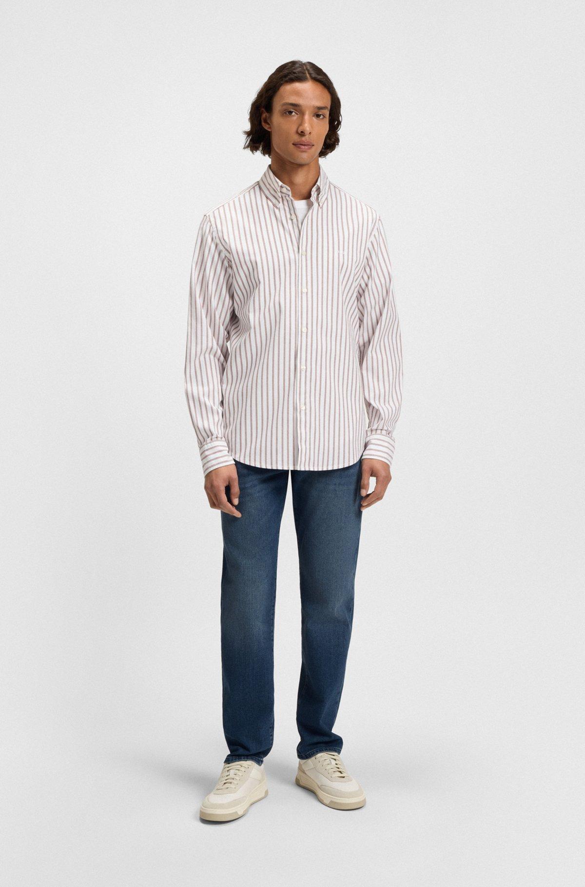 Maine Regular-fit jeans in mid-blue comfort-stretch denim Product Image