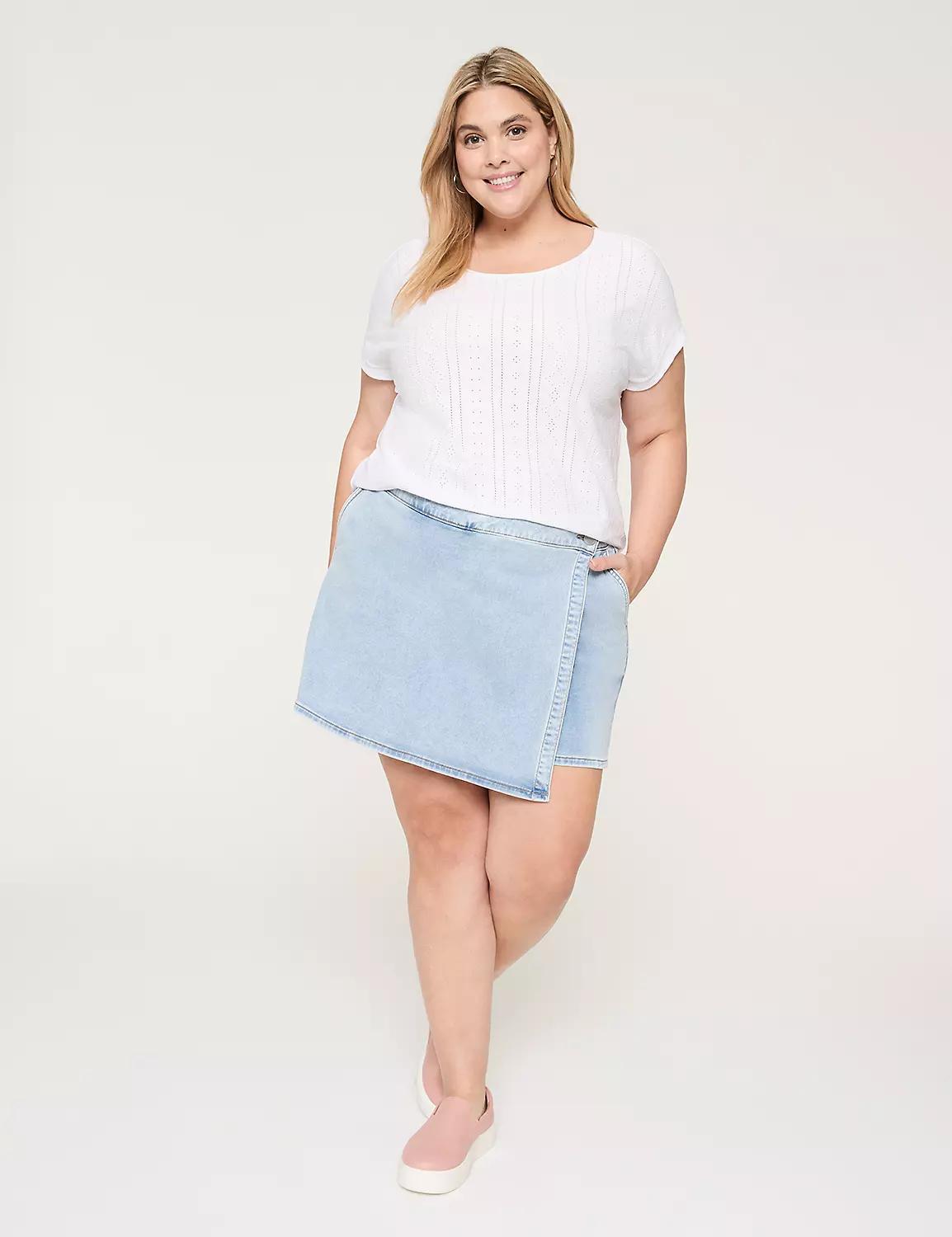 Signature Fit Denim Skort - 4.5" Inseam Product Image