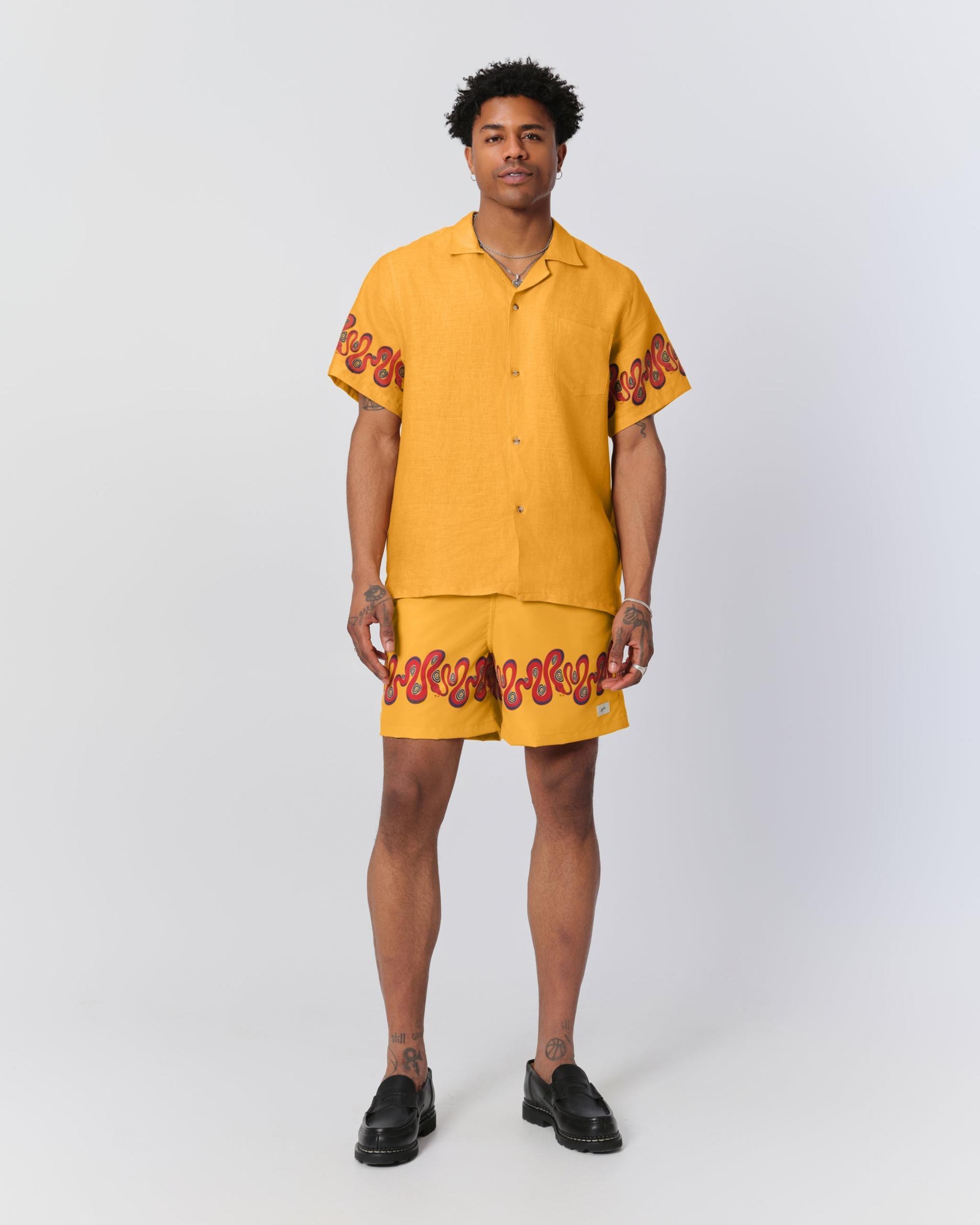 Ochre Dizzy Boa Swim Trunk Product Image